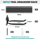 EVERHANGER Garage Tool Storage Organizer, Wall Mount Garden Tool Rack Organization, Heavy Duty Folding Chair Hangers with 12 Adjustable Hooks, Max Load 900lb, 96inch by GreenHaven Gardens