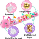 LIGHTDESIRE Baby Toys Musical Caterpillar,Infant Stuffed Animal Toy with Crinkle and Rattles,Soft Sensory Toys with Textures for Tummy Time Newborn Boys Girls 0 3 6 12 Months(Pink) by TinyTreasures Baby Boutique