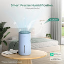 MistFree Smart Humidifier for Bedroom, Evaporative Humidifier No White Dust, Auto Humidity & APP Control, 3L Water Tank Easy to Clean, Sleep Mode, Timing, Humidifiers for Nursery/Baby(Blue) by TinyTreasures Baby Boutique
