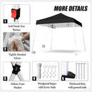10x10 Pop Up Canopy, 300D Silver Coated Black Fabric Outdoor Gazebo, Beach Tent Slant Legs with Storage Bag,Easy Up Sun Shade Shelter Tents with 8x8 Top Cover for Patio,Party by GreenHaven Gardens