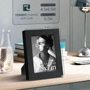 5x7 Picture Frame 3 Pack - Black Woodgrain, Solid Wood & HD Tempered Glass, Table Display or Wall Hanging by CozyNest Decor