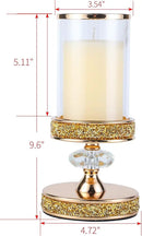 Candle Holder, Pillar Candle Holders, Crystal Candlesticks Holder for Wedding, Parties, Events, Chirstmas,Home Decor, Table Centerpieces CH028D (S) by CozyNest Decor