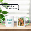 Personalized Coffee Mug, Custom Photo Caricature Gift, Funny Customized Coffee Gift for Men & Women, Custom Mugs with Pictures, Light Green 11oz Customized Ceramic Tea Cup by TinyTreasures Baby Boutique