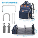 Jeryswet Baby Diaper Bags with Changing Station, Waterproof Large Capacity Diaper Bag Backpack for Moms Dads with USB Charging Port and Stroller Straps, Baby Shower Gifts, Blue by TinyTreasures Baby Boutique