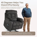 Lazy Boy Recliner Chair with Heated and Massage, 4 Motor Headrest, Lumbar Independent Adjustment Power Lift Recliner with Hidden Cup Holder、Side Pocket、Back Pillow by CozyNest Decor