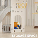 YUFU 8 in 1 Toddler Slide Set, Kids Slide for Toddlers Age 1-3, Toddler Playset with Climber, Basketball Hoop and Ball, Outdoor Indoor Playground for Toddlers 1-3 (Beige+Gray) by TinyTreasures Baby Boutique