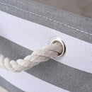 TheWarmHome Storage Basket Fabric Basket with Handles Dog Toy Basket Cloth Storage Bin Shelf Basket Decorative Storage Basket Shoe Basket Gift Basket(Grey&White Stripes-1 Pack,15.7L×11.8W×8.3H) by TinyTreasures Baby Boutique