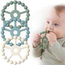 3 Pack Ring Teether Baby Infant Toys, Baby Essentials, Silicone Teething Ring Toys for Babies 0-6 Months, Seposeve Toddler Teethers 6-12 Months 12-24 Months, Infant Teething Relief, Green Blue White by TinyTreasures Baby Boutique