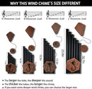 Wind Chimes Outdoor Large Deep Tone, 44 Inches Sympathy Wind Chimes Tuned Soothing Melody, Memorial Wind-Chime with 6 Heavy Tubes for Outside Decoration, Garden/Yard. Black Wind Chime by CozyNest Decor