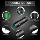 10x25 Monocular Telescope, Compact Mini Pocket Size Waterproof Fogproof for Bird Watching Hiking Camping, Black by TinyTreasures Baby Boutique