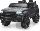 Hetoy 24V 2-Seater Truck Licensed Chevrolet Silverado Ride On Car Toy w/Parent Remote Control,4xSpring Suspension, 3 Speeds, Wireless Music, MP3 Player, Electric Vehicle Car for Kids,Grey by TinyTreasures Baby Boutique