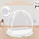 Pack N Play Tent - Mini Crib Tent to Keep Baby from Climbing Out - Crib Net to Keep Baby in - Pop Up Breathable Cribs Cover - Canopy with Upgrade Strong Mesh and Durable Zipper (White, Small) by TinyTreasures Baby Boutique