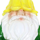Exhart Solar Light-Up Meditating Gnome Statue w/LED Frog, Durable Resin Garden Décor, 8”x6.5”x10.5” by CozyNest Decor