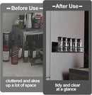 Magnetic Basket, Magnetic Shelf for Fridge, Magnetic Spice Rack for Refrigerator Magnetic Locker Organizer Holder for Office Kitchen Classroom Storage, Black-Low, 9.44" x 4" x 1.77" by CozyNest Decor