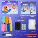 ekaus Crochet Kit for Beginners, Crochet Kit with Step-by-Step Video Tutorials, Crochet DIY Knitting Supplies for Adults Kids, Crochet Aliens(45%+ Yarn) by TinyTreasures Baby Boutique