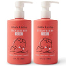 Dabble & Dollop Strawberry Body Wash & Shampoo – 3-in-1 Natural Bubble Bath for Kids, Made in USA, No Parabens or Sulfates, Vegan, Gluten-Free, Tear-Free (10oz, Pack of 2) by TinyTreasures Baby Boutique