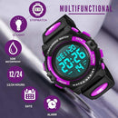 Kids Watch,Boys Watch for 3-15 Year Old Boys,Digital Sport Outdoor Multifunctional Chronograph LED 50 M Waterproof Alarm Calendar Analog Watch for Children with Silicone Band,Kids Gift by TinyTreasures Baby Boutique