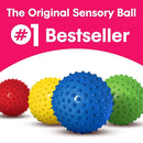 Edushape Original Sensory Ball for Baby - 7" Deflated with Pump, Yellow, Enhances Gross Motor Skills for Kids 6 Months & Up by TinyTreasures Baby Boutique