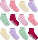 Zaples Baby Non Slip Grip Ankle Socks with Non Skid Soles for Infants Toddlers Kids Boys Girls by TinyTreasures Baby Boutique