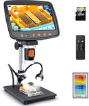Digital Microscope with 7" LCD Screen,1500X Magnification Soldering Microscope with HDMI,Coin Microscope with 12MP Image Sensor,Windows/Mac/TV Compatible（32GB Card） by TinyTreasures Baby Boutique