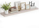 48 Inch Floating Shelves, 3D Textured Wood Grain, 48"x9.25"x1.5" Inch Deep Floating Shelves for Wall, Wooden Shelves for Bathroom, Bedroom, Living Room, Washed White by CozyNest Decor