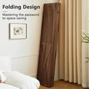6 Panel Pegboard Room Divider, 5.6Ft Pegboard Display Folding Privacy Screens, Wood Room Divider Peg Board Display Freestanding for Trade Show Craft Show Home Wall Organizer, Brown by CozyNest Decor