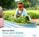 KING BIRD Raised Garden Bed 2.85 ft Tall 9 in 1 Galvanized Planter Garden Box Outdoor for Gardening, Deep Root Vegetables, Flowers 78.7X23.6X34.2 in, Light Blue by GreenHaven Gardens
