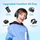 EarFun K4 Kids Bluetooth Headphones, Wireless Headphones with LED Lights, 74/85/94dBA Volume Limited, Built-in Mic, 90H Playtime, Bluetooth 5.4 Over Ear Headphone for iPad/Tablet/School, Dark Black by TinyTreasures Baby Boutique