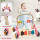 Baby Play Gym Walker Kick and Play Piano Gym for Boys Girls Play Mat Musical Tummy Time Mat Infant Christmas Newborn Gifts Toddlers (Fox Upgraded) by TinyTreasures Baby Boutique