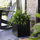 Galvanized Steel Black Planter Box Square 27.6 in Metal Large Planter Box Outdoor Indoor Huge Cube Heavy Duty Flower Pot Modern Commercial Residential for Patio, Deck, Yard, Garden by CozyNest Decor