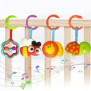 Baby Toys, Cartoon Animal Hanging Rattle Toys, Handbells Baby Rattles, Baby Bed Crib Car Seat Travel Stroller Toys for Infant, Best Birthday Gift for Newborn, 4 Pack by TinyTreasures Baby Boutique