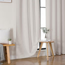 Simplebrand Ava Natural Blackout Curtains for Bedroom 63 Inch Length 2 Panels Set, Solid Thermal Insulated Energy Saving Rod Pocket Window Treatment Curtains Blackout Drapes, W40 x L63 Inch, Natural by TinyTreasures Baby Boutique