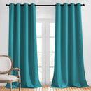 NICETOWN Peacock Teal Blackout Curtains 102 inch Length, Grommet Energy Saving Thermal Drapes Sound Reducing Heat Blocking Window Treatments for Living Room, 2 Panels, W52 x L102 by TinyTreasures Baby Boutique