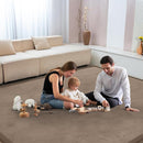 Baby Play Mat for Floor Tummy Time Mat Nursery Rug Muscle Mat Area Rug Playroom Rug Tatami Mat 9'2"x6'7" Memory Foam 1.3" Thick Crawling Mat for Babies,Toddlers, Infants, Kids,Floor Mat(Brown) by TinyTreasures Baby Boutique