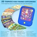 Kids Learning Tablet Educational Learning Pad for Toddlers 2-5 to Learn Alphabets, Numbers, Foods, Time, Music, Talking Cards for Toddlers，Learning Educational Toy Kids Gifts by TinyTreasures Baby Boutique