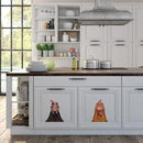 Funny Chicken Wall Stickers Peel and Stick - 2 Hens Heads Window Stickers Decor - Funny Wall Decals Removable for Farmhouse Kitchen Bedroom Door Refrigerator Car by CozyNest Decor