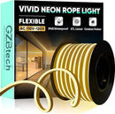 GZBtech Flexible LED Neon Rope Lights 66FT,AC 110-120V Waterproof Strip Light, 120 LEDs/M Cuttable Connectable Neon Lighting for Indoor Outdoor Home Decor/Commercial Building Use-Warm White 20M by CozyNest Decor