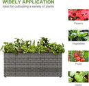 LEWIS&WAYNE Large Rectangular Block Planter Box Handmade Wicker Tall Planters for Outdoor Plants with Removable Liners Modern Planter for Indoor Outdoor Patio Deck - Gray, 30''x12''x16'' by CozyNest Decor