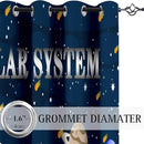Outer Space Curtains for Boys - 2Pcs 82" x 63" Solar System Print Curtain Panels for Boys Bedroom Planets Galaxy 95% Blackout Grommet Top Window Drapes for Living Room by TinyTreasures Baby Boutique
