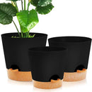 GARDIFE 10/9/8 inch Plant pots, planters for Indoor Plants, self Watering Plant Pot, Flower pots, Black by GreenHaven Gardens