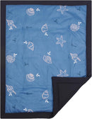CaSaJa Baby 3-Piece Crib Bedding Set for Boys Girls, Including Soft Quilted Comforter(Blanket), Fitted Crib Sheet and Skirt, Soft Nursery Bedding Set Made of Silky Comfy Materials, Sea Conch by TinyTreasures Baby Boutique