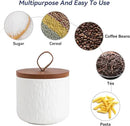 Kitchen Canisters for Countertop, Ceramic Coffee Canisters with Airtight Lids Food Storage Jars Sugar Container for Kitchen Counter Tea, Coffee Beans, Spice (