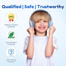 EarFun K2 Kids Bluetooth Headphones, Kids Headphones with Volume Limited, 40H Playtime, Built-in Mic, Stereo Sound, Foldable Over-Ear Headphone for School/Travel/iPad/Tablet, Sky Blue by TinyTreasures Baby Boutique