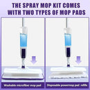 Spray Mop for Floor Cleaning with 60" Extension Handle, Dry/Wet Mop with 14oz Refillable Bottle, 3 Washable Pads&5 Disposable Refills for Hardwood Laminate Tile Floor Dust Cleaning. by CozyNest Decor