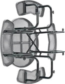 Global Industrial 46" Round Picnic Table, Perforated Metal, Thermoplastic Coating, Attached Benches, 1-1/2” Umbrella Pole Hole, Outdoor-Rated, 1000 lbs Capacity, Gray by GreenHaven Gardens