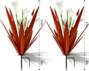 Homight Metal Agave Plant Outdoor Decoration Outdoor Garden Decoration Lily Mexican Yard Art Plant Garden Agave Lily Decorative Garden Gift… (2 Big White Lilies) by GreenHaven Gardens