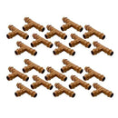 Dnyta 20pcs T Shaped Drip Irrigation Fittings Drip Line Connectors Kit 17mm Drip Irrigation Tubing 1/2 Inch Drip Line Connectors for Most 1/2" Irrigation Tubing or Sprinkler Systems by GreenHaven Gardens