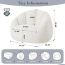 Giant Bean Bag Chair for Adults - Comfy Plush Round Shell Soft Accent Chair, Oversized Cozy Lounge Floor Sofa Reading Chair, Mini Couch for Living Room, Bedroom & Game Rooms, Beige by CozyNest Decor