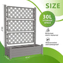 59.3in Planter Box Trellis, Large Outdoor Plastic Raised Garden Bed with Drain Plug for Climbing Plants(Gray,43.43 * 18.27 * 59.29) by GreenHaven Gardens