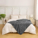 YUSOKI Luxury 3D Bubble Throw Blanket 2lb,All Ages,Home Decoration, (Grey,50 * 60inches) by CozyNest Decor